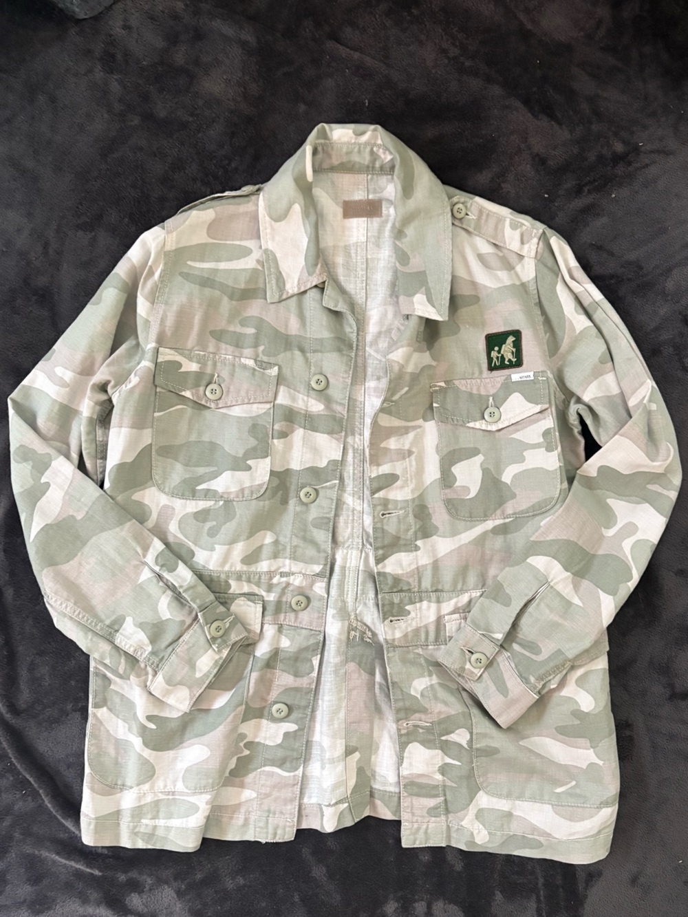 MOTHER Light Green Camo lightweight Jacket. Women’s size small